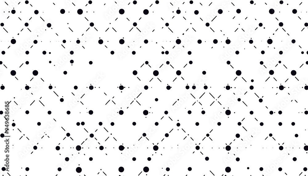 Obraz premium Repeating patterns of small, simple shapes like dots, crosses, or lines, spaced out across a solid background