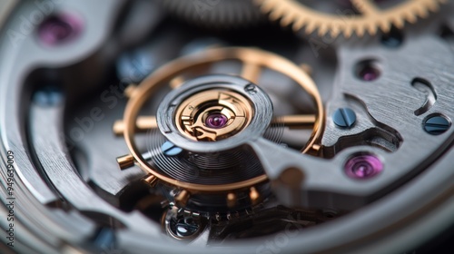 Wallpaper Mural Close-up of a Mechanical Watch Movement. Torontodigital.ca