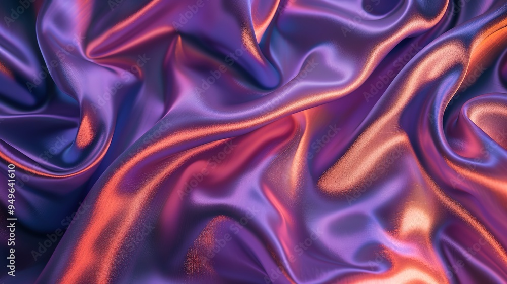 Obraz premium silk fabric pattern wallpaper