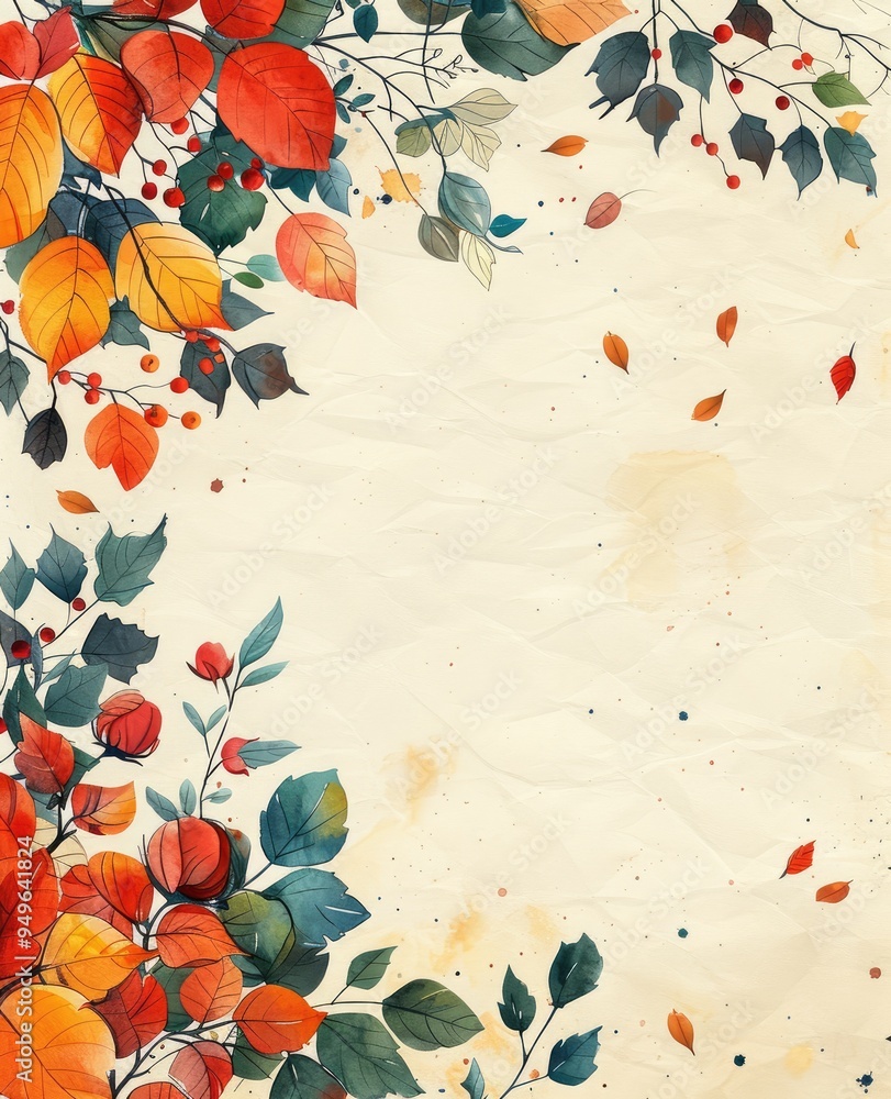 autumn themed border for stationery paper autumn themed border for stationery paper