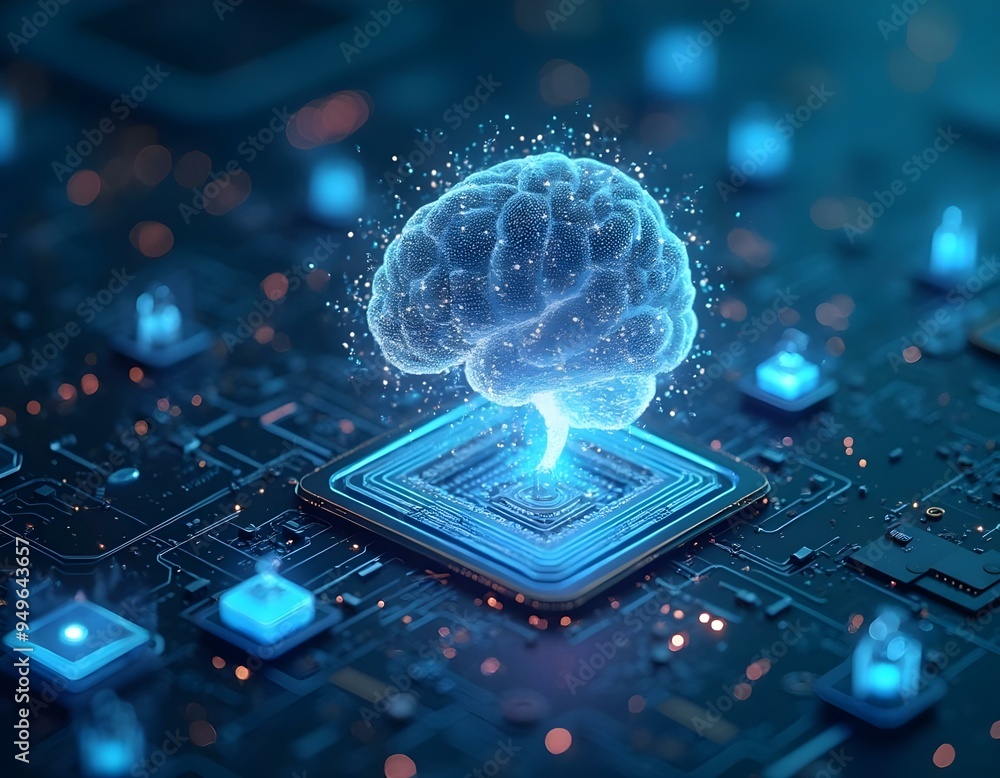 computer circuit board, brain illustration computer circuit board, brain illustration