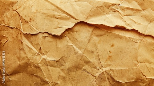 Crumpled paper background. Crumpled brown paper sheet