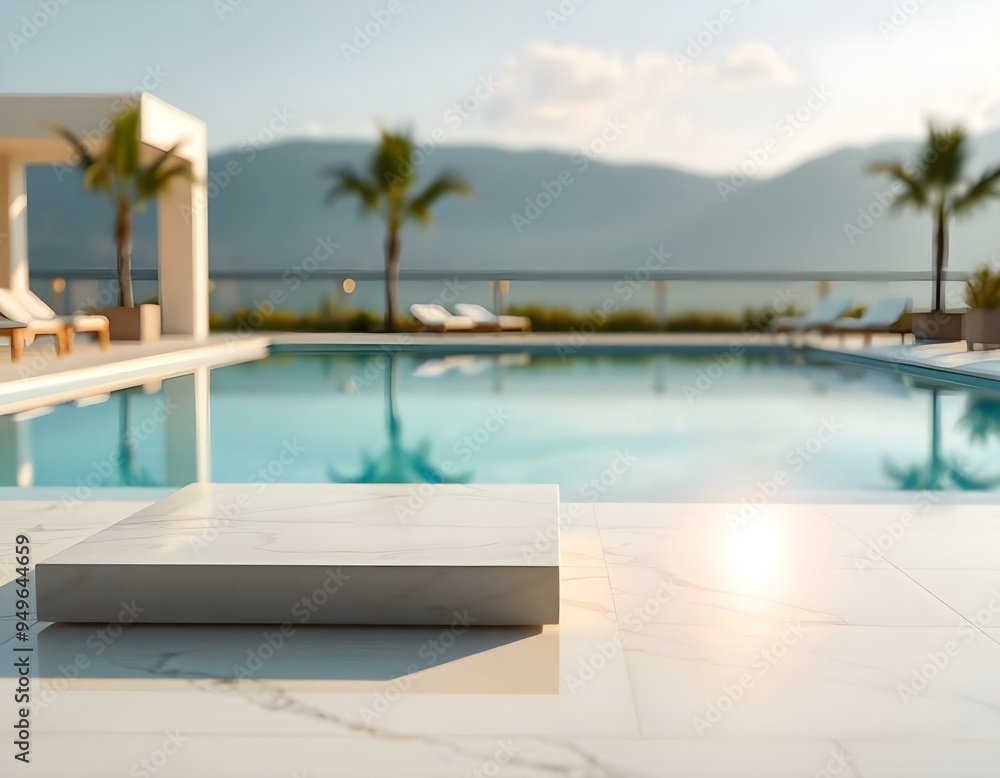 Fototapeta premium swimming pool in hotel