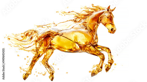 Engine oil moves with the agility and speed of a horse, ensuring optimal performance photo