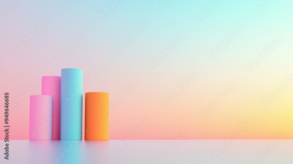 Modern Statistical Bars with Geometric Shapes on Gradient Background for Data Analysis Presentation. Modern Statistical Bars with Geometric Shapes on Gradient Background for Data Analysis Presentation.