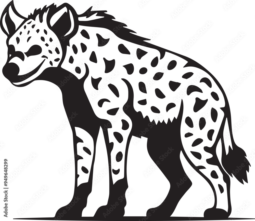 Hyena vector black silhouette design for T-Shirt Hyena vector black silhouette design for T-Shirt