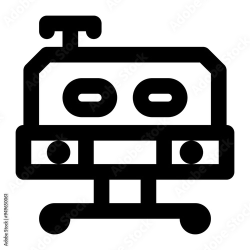 incubator, neonatal, premature, baby, medical outline icon