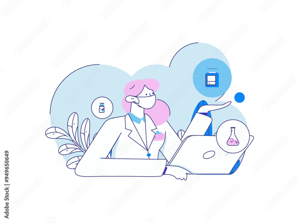 Medical characters fighting the epidemic flat vector concept operation hand drawn illustration
Medical characters fighting the epidemic flat vector concept operation hand drawn illustration
