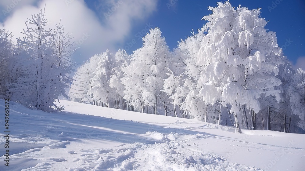 Obraz premium Winter forest wallpaper
