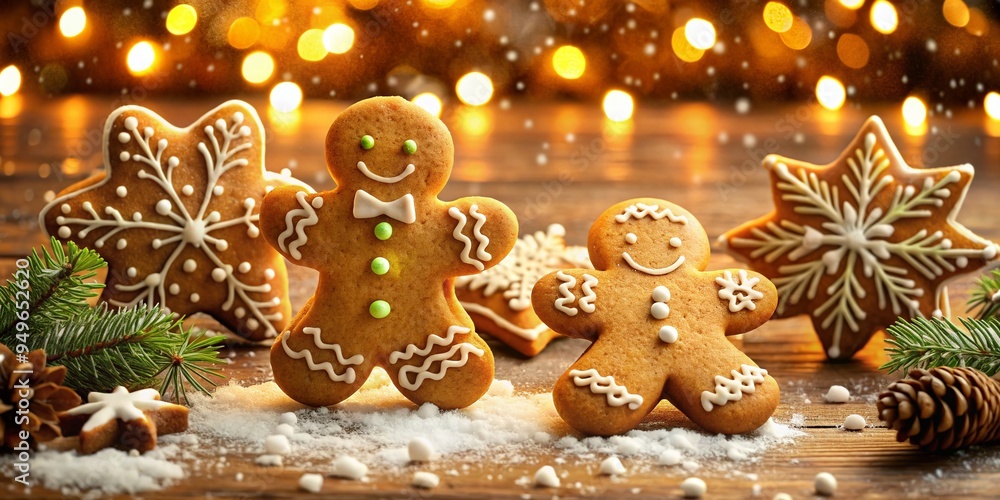 festive snowflake sprinkles on warm golden lighting gingerbread men cookiescape festive snowflake sprinkles on warm golden lighting gingerbread men cookiescape