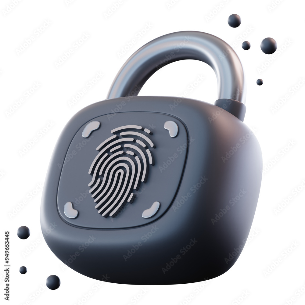 3D Illustration Lock 3D Illustration Lock