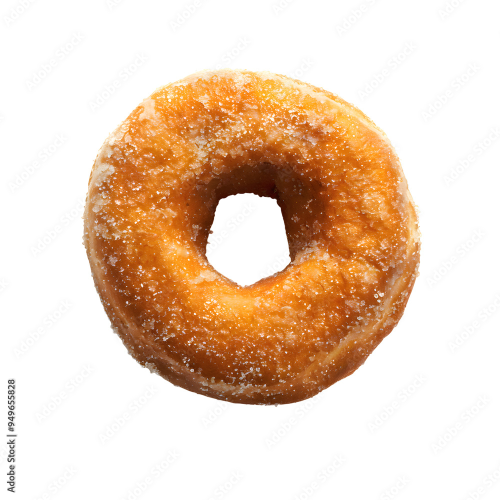 Top view of a cinnamon donut isolated on transparent background Top view of a cinnamon donut isolated on transparent background