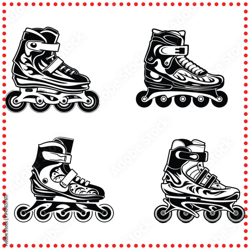 Rollerblade Vector Illustration   Ideal for Sports and Skating Graphics