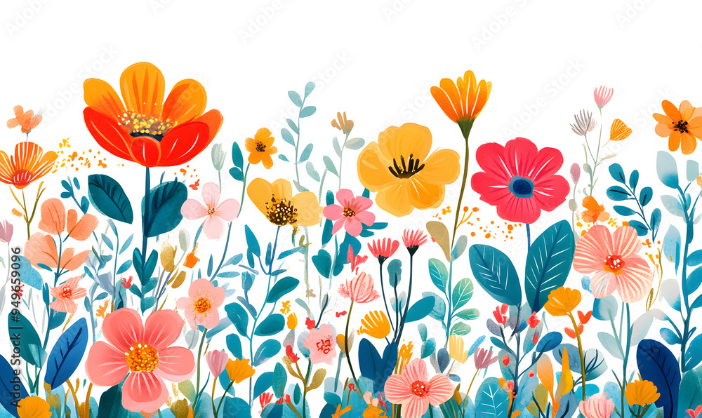 floral and leaf on white background in doodle-style tile designs with graphic format. floral and leaf on white background in doodle-style tile designs with graphic format.