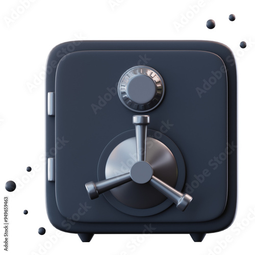 Cuadro en lienzo 3D Illustration Safe Box