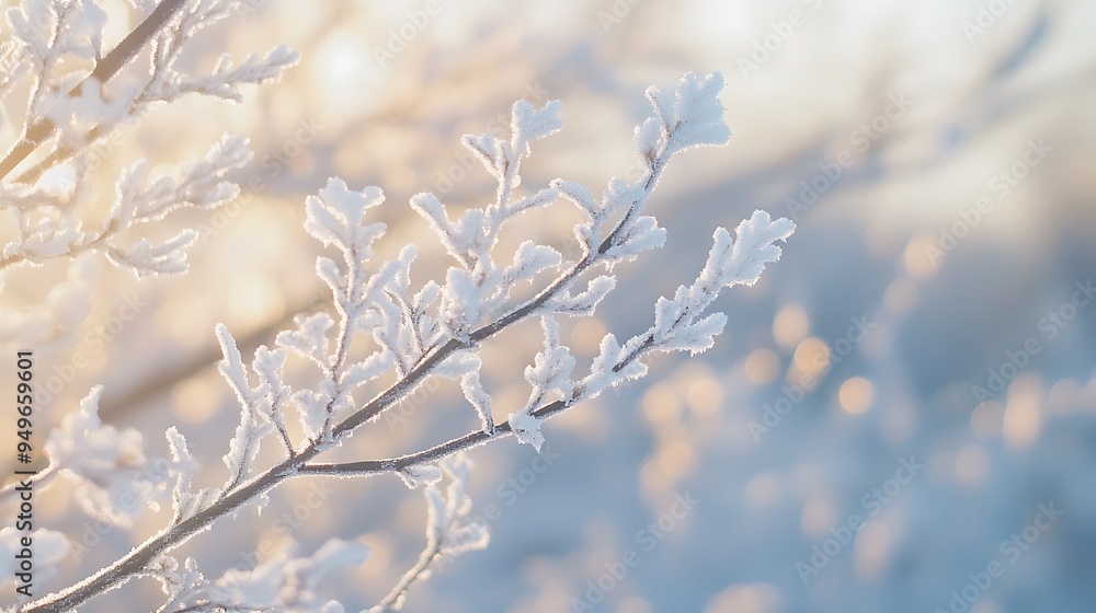 Frozen Branch in Soft Winter Light Frozen Branch in Soft Winter Light