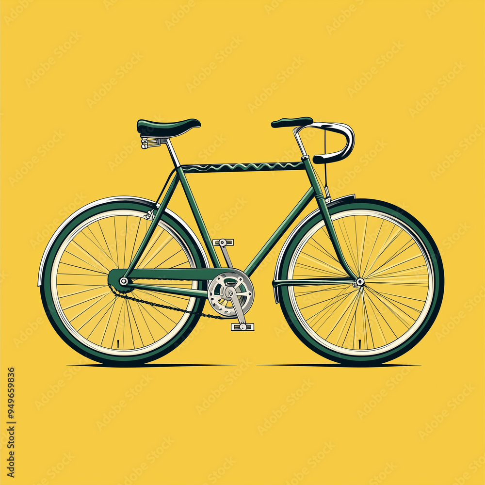 Artistic Interpretation of a Classic Bicycle Using Abstract Zigzag Lines - Vector Art Artistic Interpretation of a Classic Bicycle Using Abstract Zigzag Lines - Vector Art