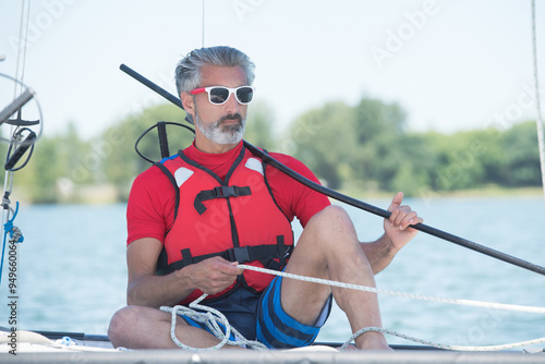 portrait of a sailer alone