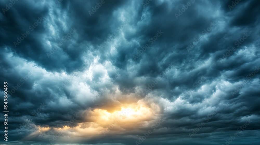 Dramatic Storm Clouds with a Glimmer of Light Dramatic Storm Clouds with a Glimmer of Light