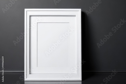 Blank white frame mockup