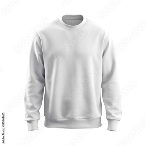 White sweatshirt template Isolated white background