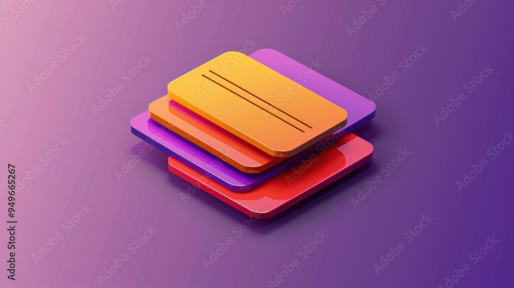 Stack of Colorful Rectangular Shapes Stack of Colorful Rectangular Shapes