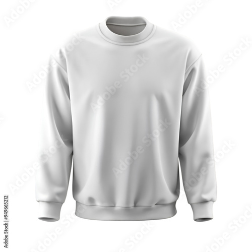 White sweatshirt template Isolated white background