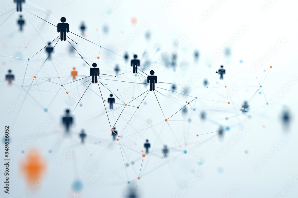 Abstract Network of Connected People Abstract Network of Connected People