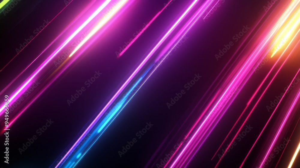 Neon futuristic flashes on black background. Motion light lines backdrop. For banner, postcard, illustration. Neon futuristic flashes on black background. Motion light lines backdrop. For banner, postcard, illustration.