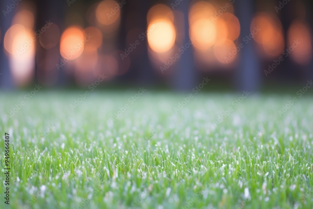 Obraz premium Close Up of Lush Green Grass with Blurred Background