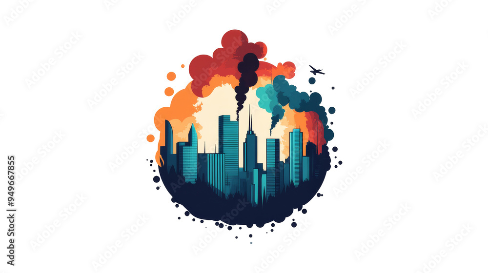 Fototapeta premium Polluted City