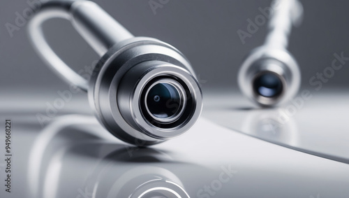 Wallpaper Mural Close-Up of Endoscope Tip with Lens Detailing for Minimally Invasive Procedures Torontodigital.ca