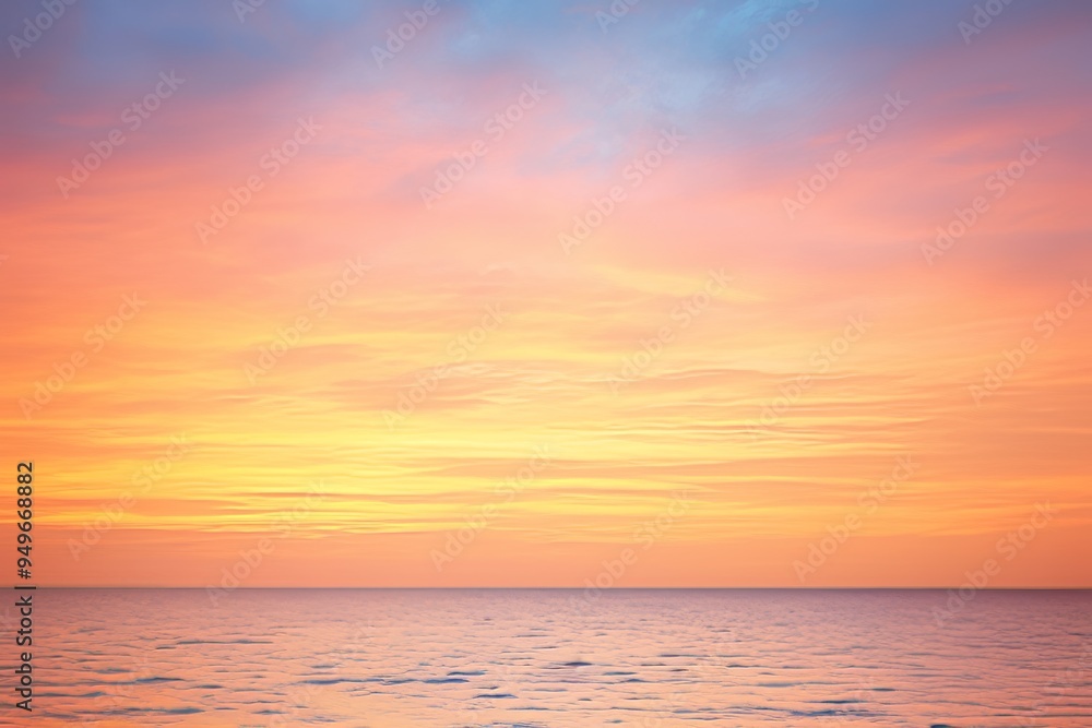 Obraz premium Stunning Sunset Over Calm Ocean Horizon