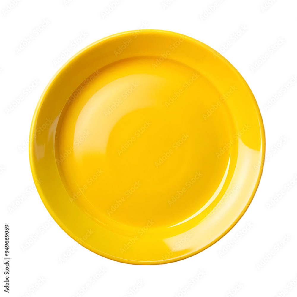 yellow plate isolated on white background yellow plate isolated on white background