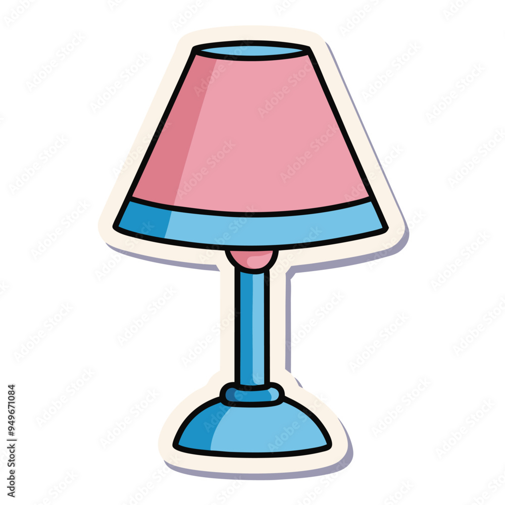Cute Table Light Vector Illustration on White Background Cute Table Light Vector Illustration on White Background