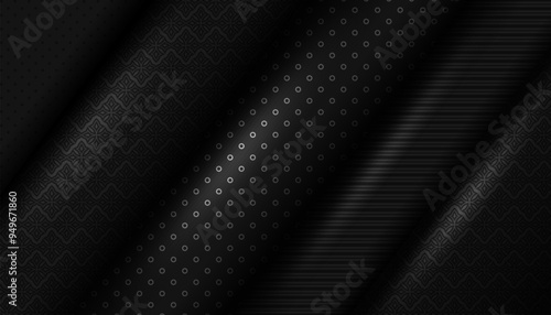 geometric black design abstract dark banner pattern background for business, cover, header, wallpaper, corporate, website, flyer