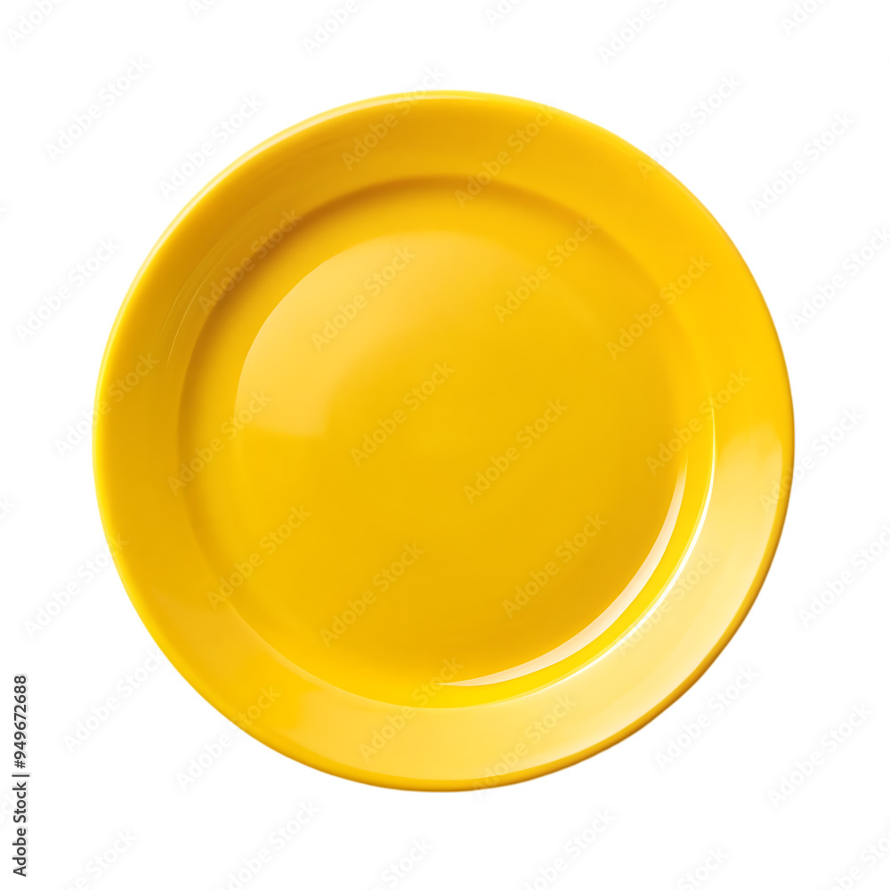 yellow plate isolated on white background yellow plate isolated on white background