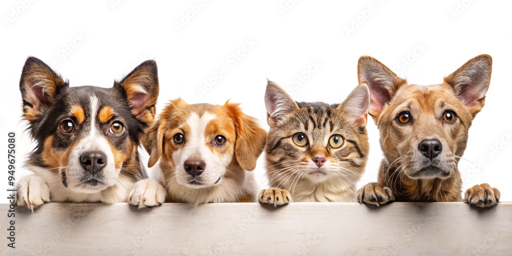 Dogs and Cats Peeking Dogs and Cats Peeking