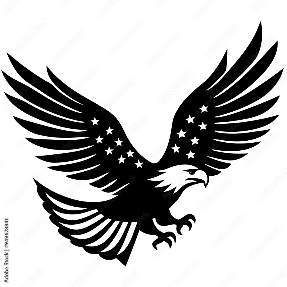 Obraz premium eagle with wings vector icon.