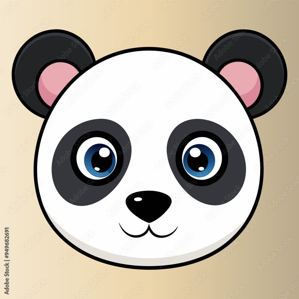 Fototapeta premium Cute panda face