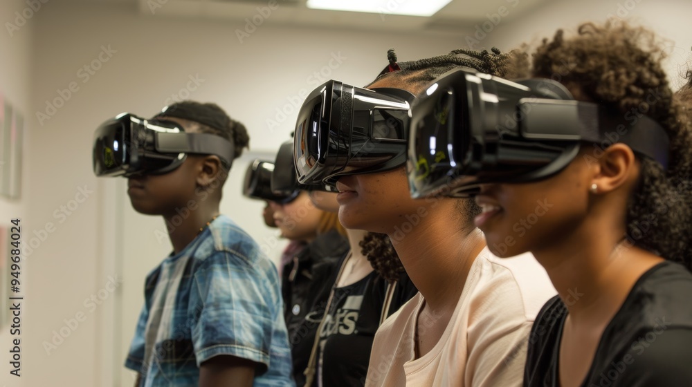 Students Engaging in Virtual Reality Field Trip to Experience Historical Events Firsthand Students Engaging in Virtual Reality Field Trip to Experience Historical Events Firsthand