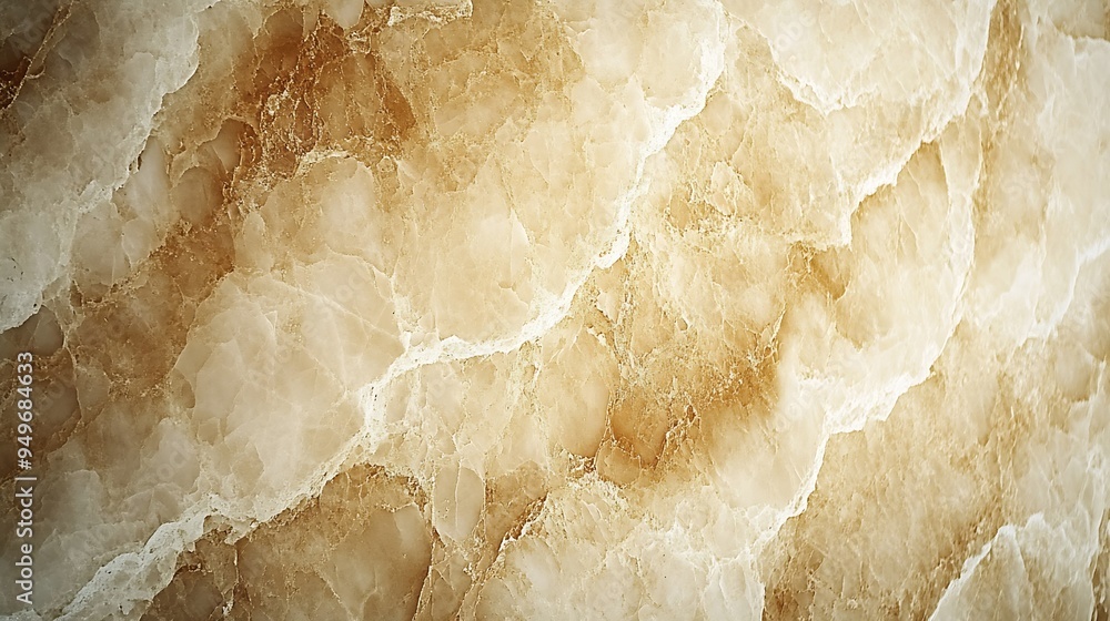 Wide panoramic texture of beige marble with vertical streaks and natural variations in pattern ideal for backgrounds or surface designs : Generative AI