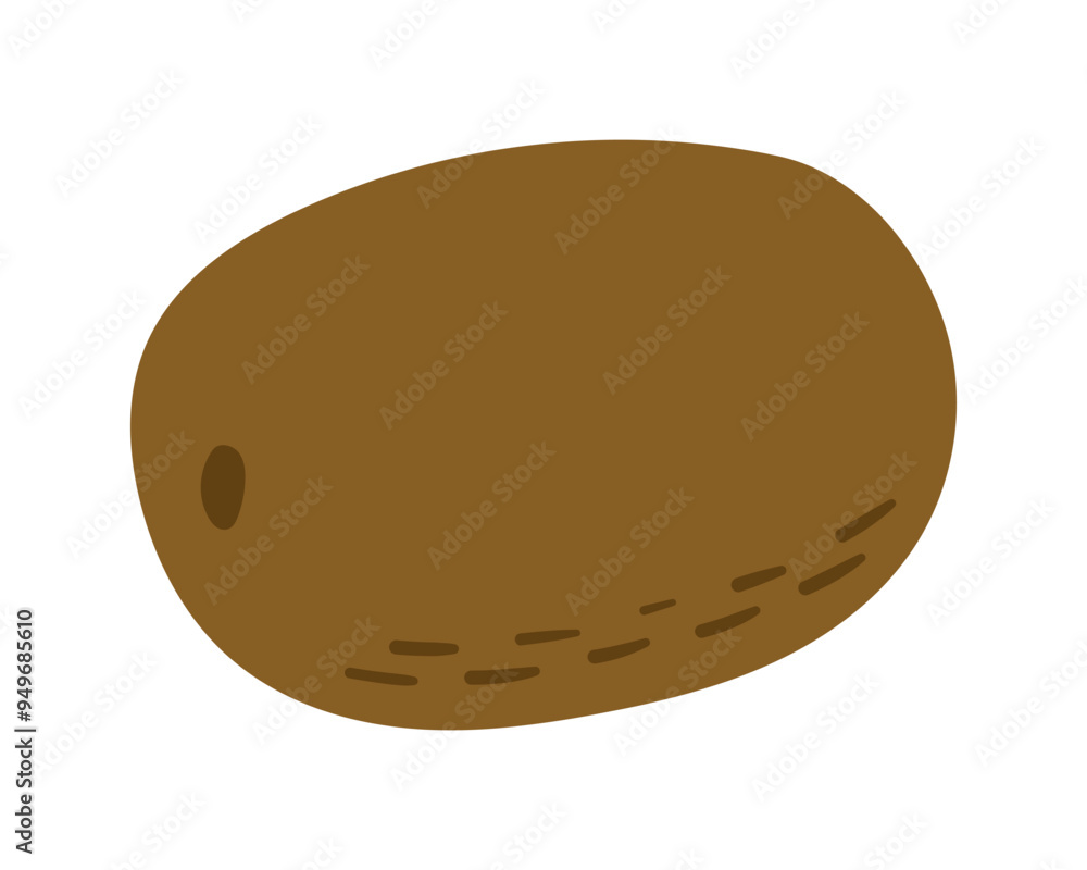 Fruit kiwi in cartoon hand drawn simple style. Editable variable color Fruit kiwi in cartoon hand drawn simple style. Editable variable color