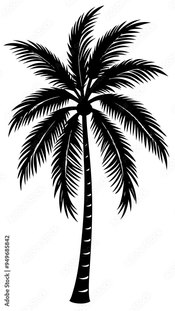 coconut Tree Silhouette image art for vector illustration on white background coconut Tree Silhouette image art for vector illustration on white background