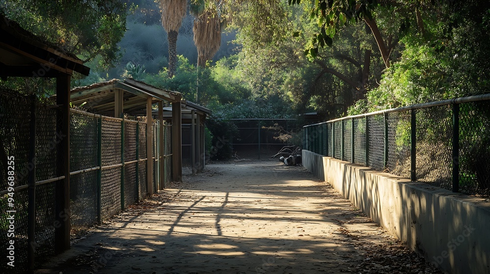 Old abandoned Los Angeles Zoo enclosures in Griffith Park : Generative AI Old abandoned Los Angeles Zoo enclosures in Griffith Park : Generative AI