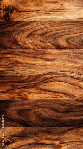 Rich Hardwood Surface with Natural Grain Patterns in Warm Brown Hues