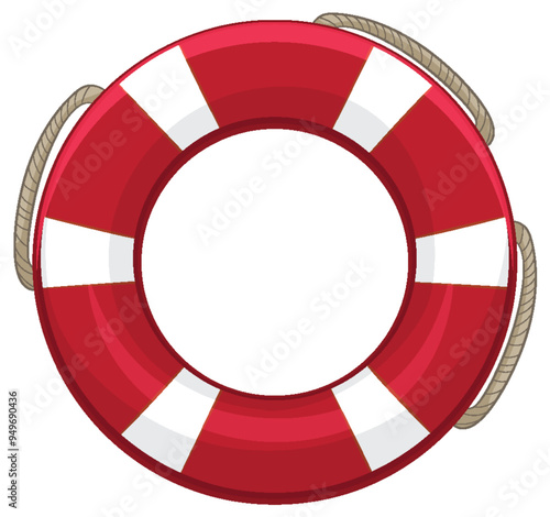 Lifeguard Rescue Ring Illustration