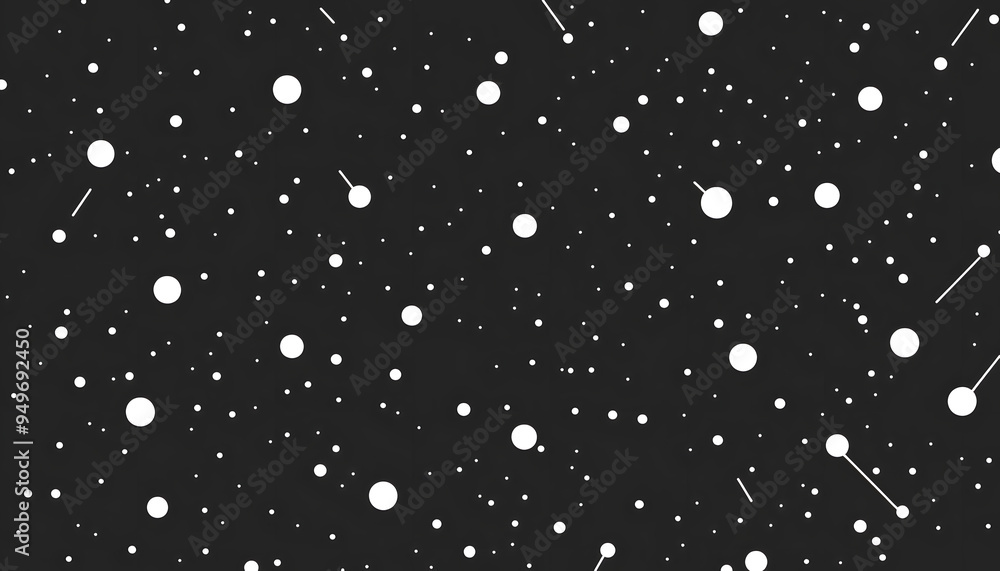 Fototapeta premium Repeating patterns of small, simple shapes like dots, crosses, or lines, spaced out across a solid background