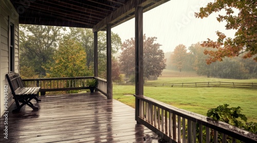 veranda in the countryside photo