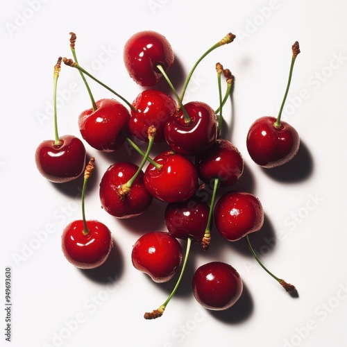 cherry on a white background